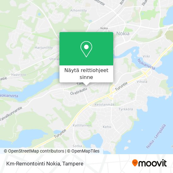 Km-Remontointi Nokia kartta