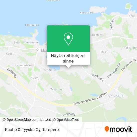 Ruoho & Tyyskä Oy kartta