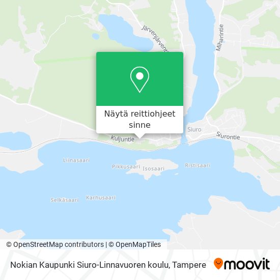 Nokian Kaupunki Siuro-Linnavuoren koulu kartta