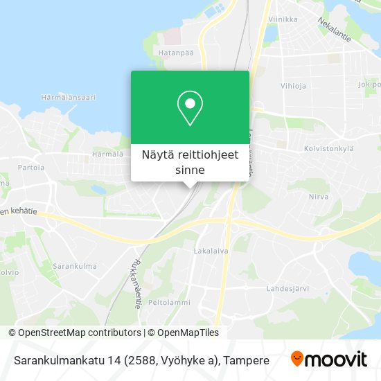 Sarankulmankatu 14 (2588, Vyöhyke a) kartta