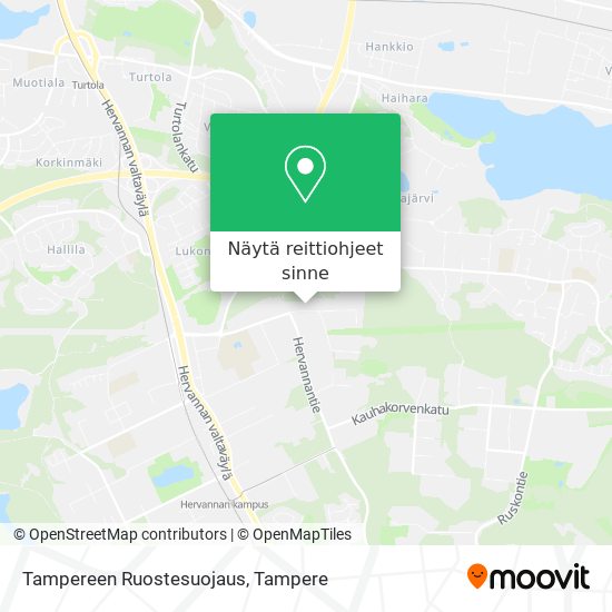 Tampereen Ruostesuojaus kartta