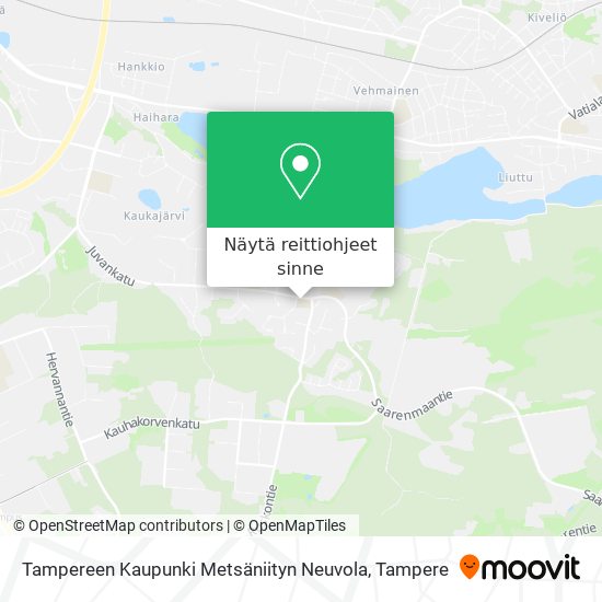 Tampereen Kaupunki Metsäniityn Neuvola kartta