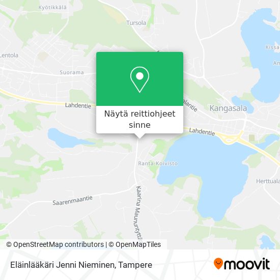 Eläinlääkäri Jenni Nieminen kartta