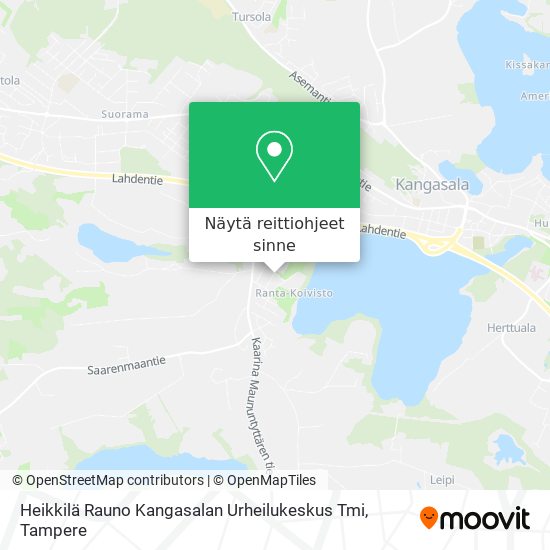 Heikkilä Rauno Kangasalan Urheilukeskus Tmi kartta