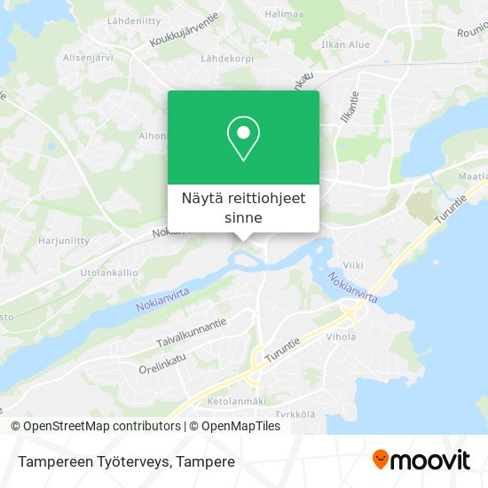 Tampereen Työterveys kartta