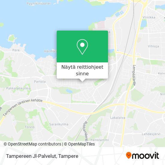 Tampereen Jl-Palvelut kartta
