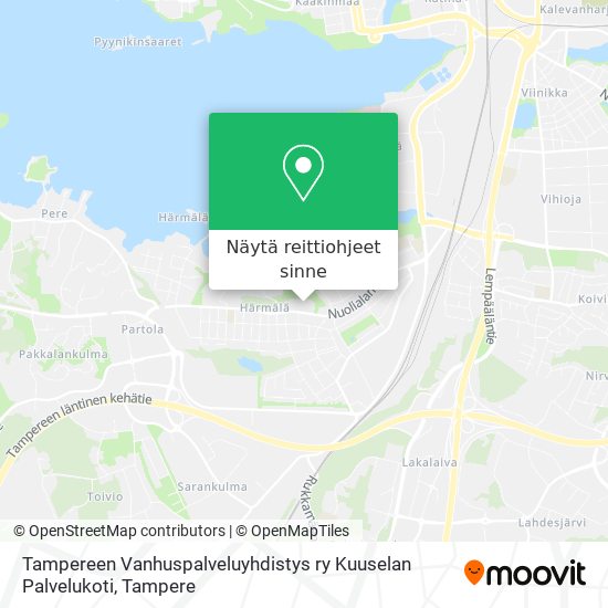 Tampereen Vanhuspalveluyhdistys ry Kuuselan Palvelukoti kartta