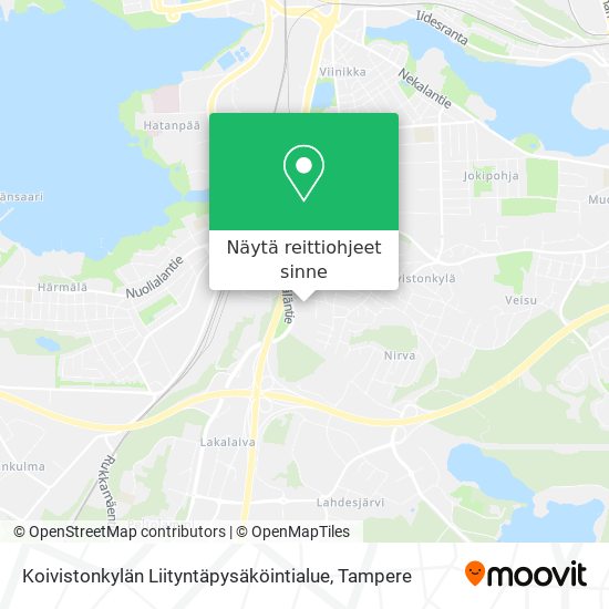 Koivistonkylän Liityntäpysäköintialue kartta