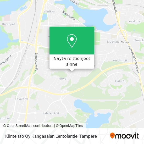 Kiinteistö Oy Kangasalan Lentolantie kartta