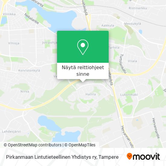 Pirkanmaan Lintutieteellinen Yhdistys ry kartta