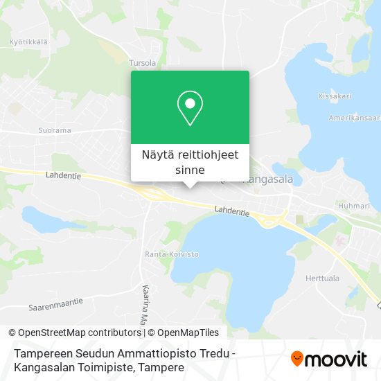 Tampereen Seudun Ammattiopisto Tredu - Kangasalan Toimipiste kartta