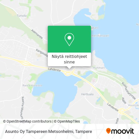 Asunto Oy Tampereen Metsonhelmi kartta