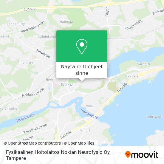 Fysikaalinen Hoitolaitos Nokian Neurofysio Oy kartta