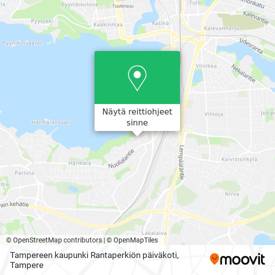 Tampereen kaupunki Rantaperkiön päiväkoti kartta