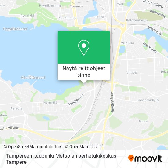 Tampereen kaupunki Metsolan perhetukikeskus kartta