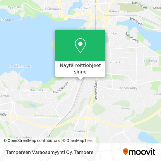 Tampereen Varaosamyynti Oy kartta
