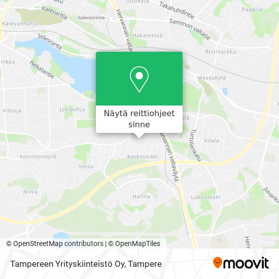 Tampereen Yrityskiinteistö Oy kartta