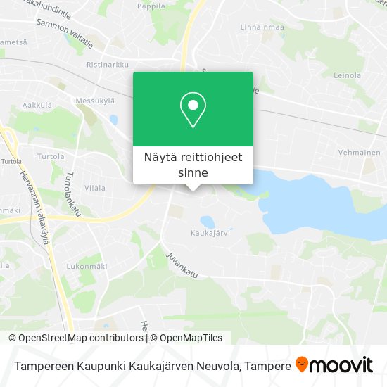 Tampereen Kaupunki Kaukajärven Neuvola kartta