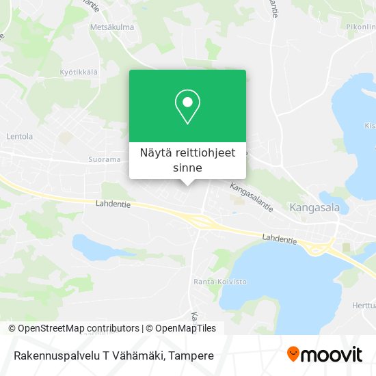 Rakennuspalvelu T Vähämäki kartta