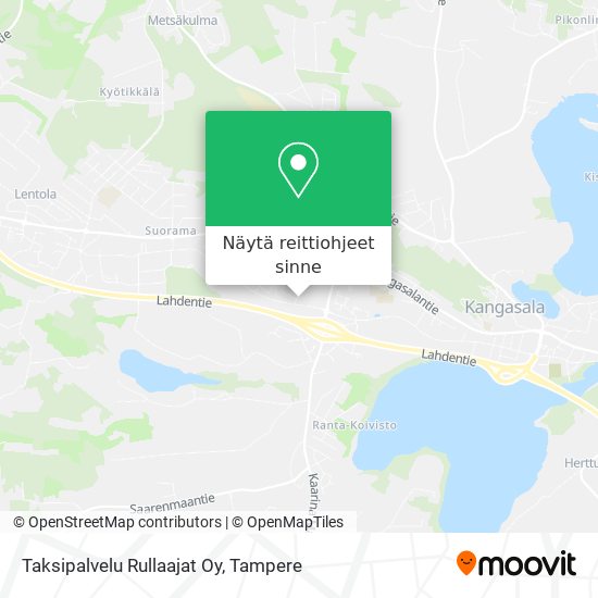 Taksipalvelu Rullaajat Oy kartta