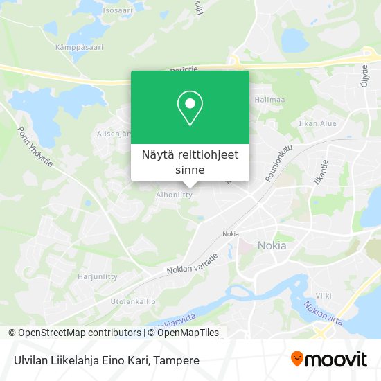 Ulvilan Liikelahja Eino Kari kartta