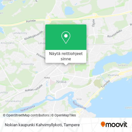 Nokian kaupunki Kahvimyllykoti kartta