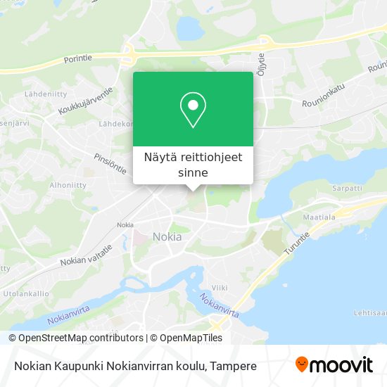 Nokian Kaupunki Nokianvirran koulu kartta