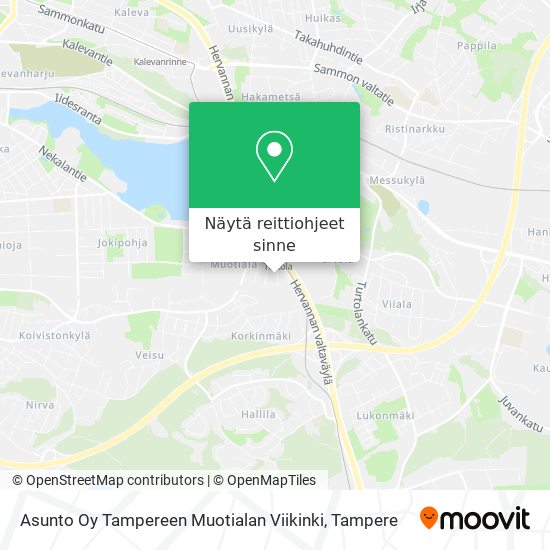 Asunto Oy Tampereen Muotialan Viikinki kartta