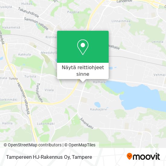 Tampereen HJ-Rakennus Oy kartta