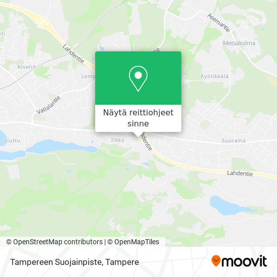 Tampereen Suojainpiste kartta