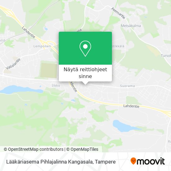 Lääkäriasema Pihlajalinna Kangasala kartta