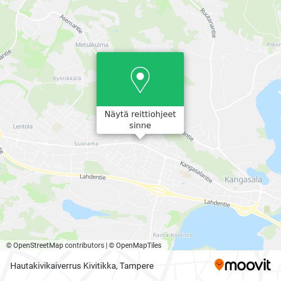 Hautakivikaiverrus Kivitikka kartta