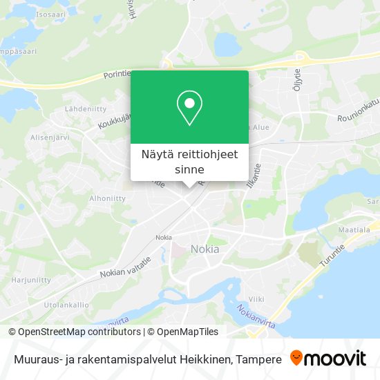 Muuraus- ja rakentamispalvelut Heikkinen kartta