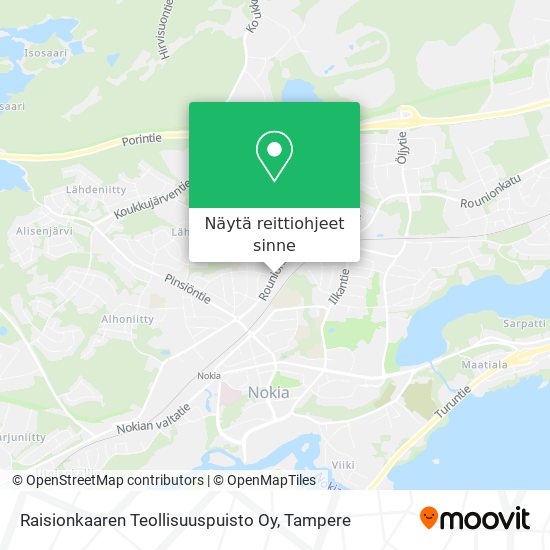 Raisionkaaren Teollisuuspuisto Oy kartta