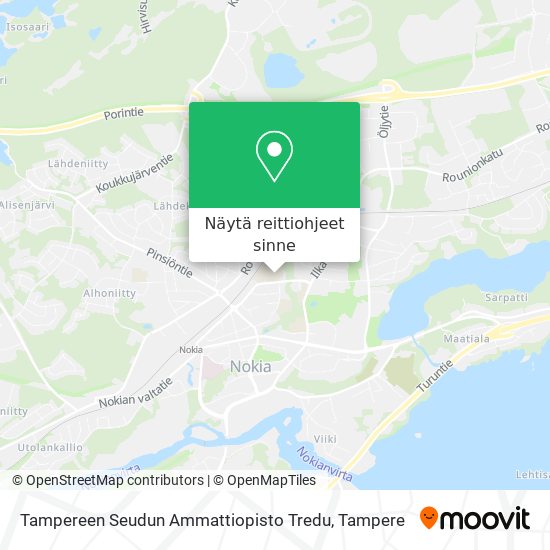 Tampereen Seudun Ammattiopisto Tredu kartta