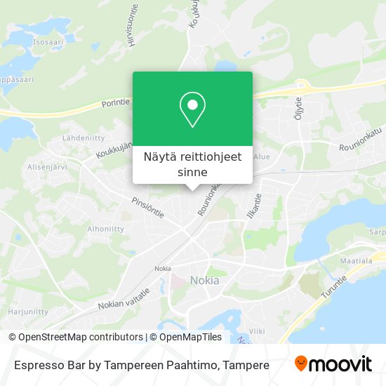 Kuinka päästä kohteeseen Espresso Bar by Tampereen Paahtimo paikassa Nokia  kulkuvälineellä Bussi?