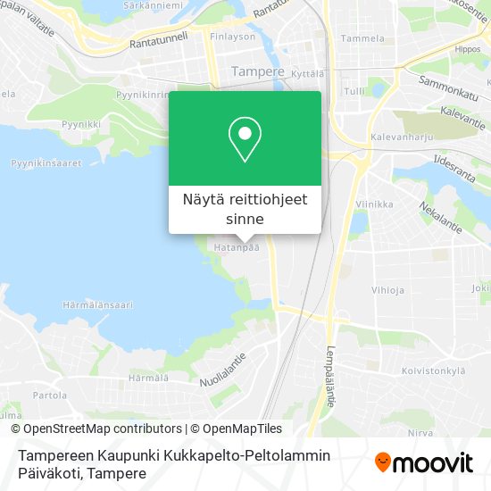 Tampereen Kaupunki Kukkapelto-Peltolammin Päiväkoti kartta