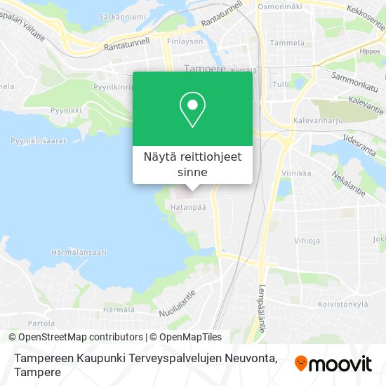 Tampereen Kaupunki Terveyspalvelujen Neuvonta kartta