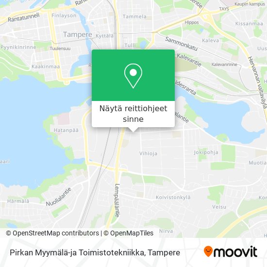 Pirkan Myymälä-ja Toimistotekniikka kartta