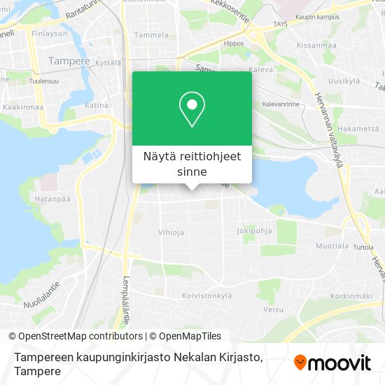 Tampereen kaupunginkirjasto Nekalan Kirjasto kartta