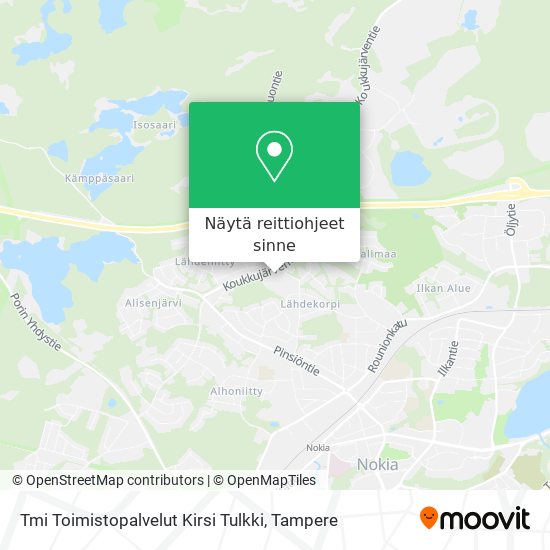 Tmi Toimistopalvelut Kirsi Tulkki kartta