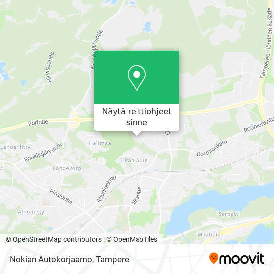 Nokian Autokorjaamo kartta