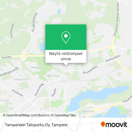 Tampereen Talopurku Oy kartta