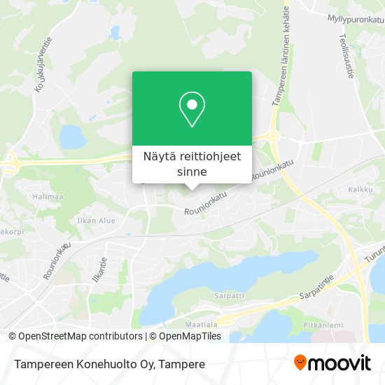 Tampereen Konehuolto Oy kartta