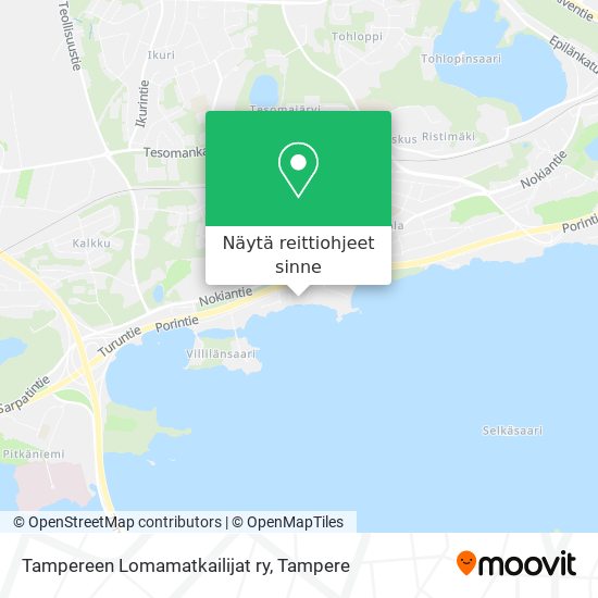 Tampereen Lomamatkailijat ry kartta