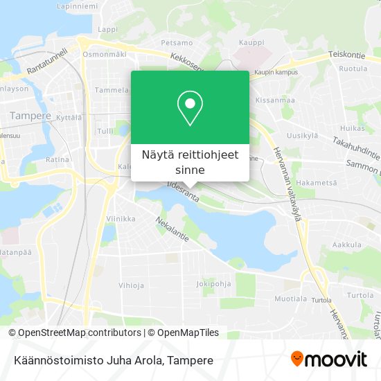Käännöstoimisto Juha Arola kartta