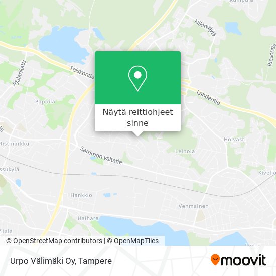 Urpo Välimäki Oy kartta