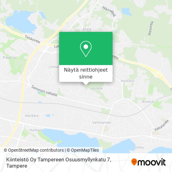 Kiinteistö Oy Tampereen Osuusmyllynkatu 7 kartta