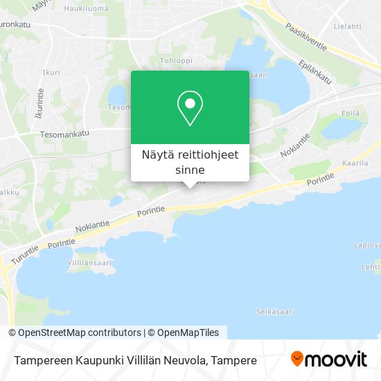 Tampereen Kaupunki Villilän Neuvola kartta