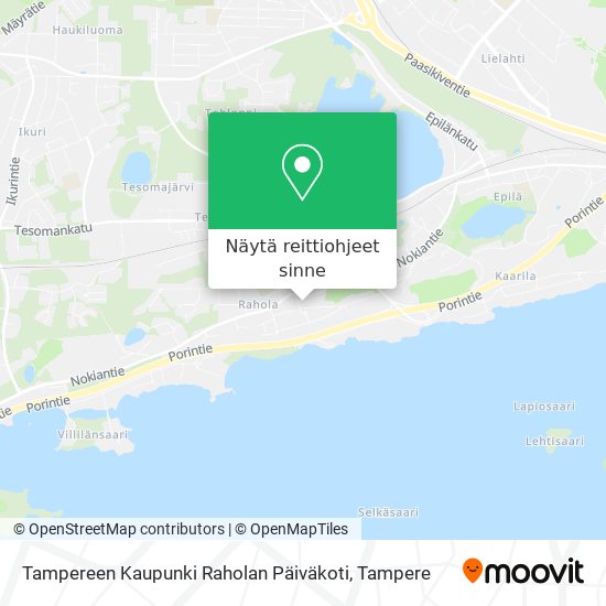 Tampereen Kaupunki Raholan Päiväkoti kartta